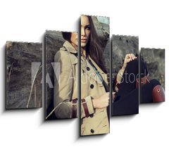 Obraz 5D ptidln - 150 x 100 cm F_GB58750252 - Fashion woman outdoor