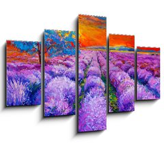 Obraz 5D ptidln - 150 x 100 cm F_GB59143146 - Lavender fields