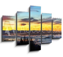 Obraz 5D ptidln - 150 x 100 cm F_GB59277304 - Vancouver Panoramic Cityscapes at sunrise