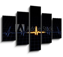 Obraz ptidln 5D - 150 x 100 cm F_GB6118302 - Heart machine display - Zobrazen displeje srdce