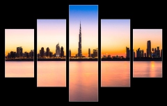 Obraz   Dubai skyline at dusk, UAE., 150 x 100 cm