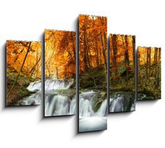 Obraz 5D ptidln - 150 x 100 cm F_GB63059760 - forest waterfall