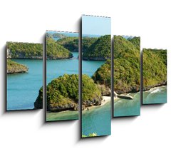 Obraz 5D ptidln - 150 x 100 cm F_GB6309032 - Arial view from Govenors Island, Hundred Islands resort