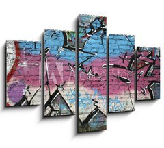 Obraz 5D ptidln - 150 x 100 cm F_GB66060537 - abstract background graffiti