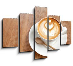 Obraz 5D ptidln - 150 x 100 cm F_GB67261349 - Cup of latte coffee