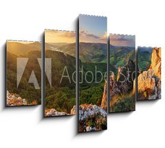 Obraz   Rocky moutain at sunset  Slovakia, 150 x 100 cm