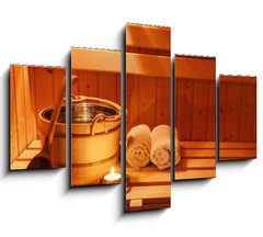 Obraz   Wellness und Spa in der Sauna, 150 x 100 cm
