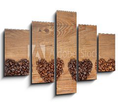 Obraz   Coffee Bean Hearts, 150 x 100 cm