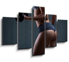 Obraz   Very sexy young beautiful ass in thong. Beautiful athletic woman, 150 x 100 cm