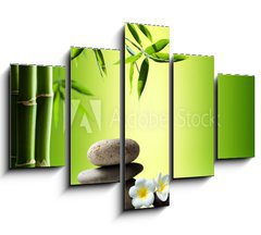 Obraz   spa background with bamboo and stones on water, 150 x 100 cm