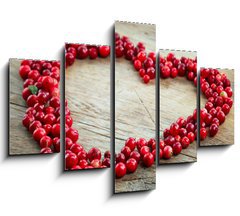 Obraz   heart shape of fresh berries, 150 x 100 cm