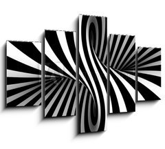 Obraz 5D ptidln - 150 x 100 cm F_GB69748661 - Black and white abstract