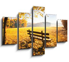 Obraz 5D ptidln - 150 x 100 cm F_GB70733197 - Herbstlandschaft mit Sonnenschein
