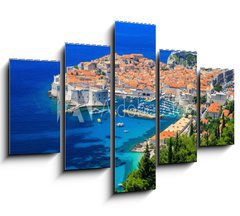 Obraz 5D ptidln - 150 x 100 cm F_GB71208436 - A panoramic view of the walled city, Dubrovnik Croatia