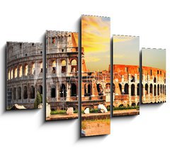 Obraz 5D ptidln - 150 x 100 cm F_GB71814762 - great Colosseum on sunset, Rome - skvl Koloseum na zpad slunce, m
