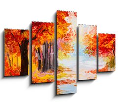 Obraz 5D ptidln - 150 x 100 cm F_GB71850437 - Oil painting landscape