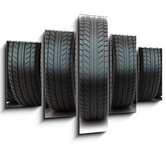 Obraz   Group of automotive tires, 150 x 100 cm