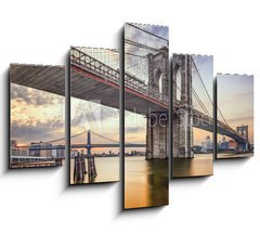 Obraz 5D ptidln - 150 x 100 cm F_GB72094444 - Brooklyn Bridge over the East River in New York City