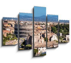 Obraz 5D ptidln - 150 x 100 cm F_GB72183112 - Ariel view of Rome: including the Colosseum and Roman Forum..