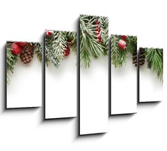 Obraz   Christmas tree branches background, 150 x 100 cm