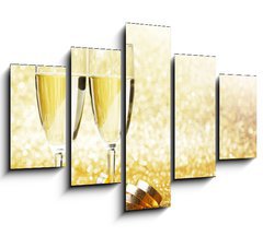 Obraz   Champagne and bow, 150 x 100 cm