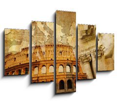 Obraz 5D ptidln - 150 x 100 cm F_GB74103258 - great Roman empire - conceptual collage in retro style