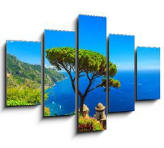 Obraz 5D ptidln - 150 x 100 cm F_GB74374074 - Summer landscape and ornamental garden,Ravello,Amalfi,Italy