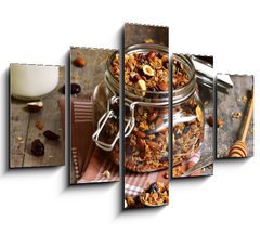Obraz   Granola in a glass jar., 150 x 100 cm