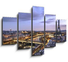 Obraz 5D ptidln - 150 x 100 cm F_GB75283159 - Panorama de la ville de Paris avec la Tour Eiffel