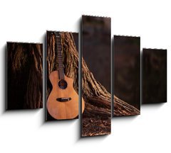 Obraz 5D ptidln - 150 x 100 cm F_GB75669233 - Wooden Acoustic Guitar