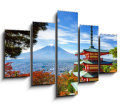 Obraz   Mt. Fuji with Chureito Pagoda, Fujiyoshida, Japan, 150 x 100 cm