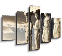 Obraz 5D ptidln - 150 x 100 cm F_GB76623104 - Caryatids, erechtheum temple on Acropolis of Athens, Greece