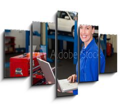 Obraz 5D ptidln - 150 x 100 cm F_GB76801978 - Mechanic typing on a laptop
