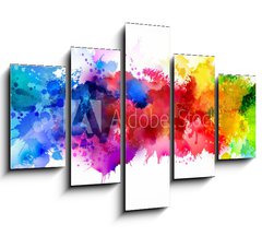 Obraz 5D ptidln - 150 x 100 cm F_GB77524443 - Bright watercolor stains