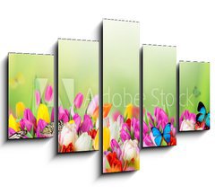 Obraz 5D ptidln - 150 x 100 cm F_GB78579021 - Beautiful bouquet of tulips.