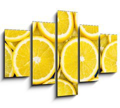 Obraz 5D ptidln - 150 x 100 cm F_GB79134389 - Lemon slices background