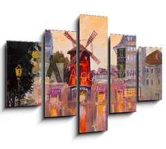 Obraz 5D ptidln - 150 x 100 cm F_GB79670064 - Oil painting cityscape