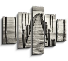 Obraz   old wooden jetty, 150 x 100 cm