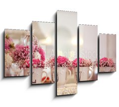 Obraz 5D ptidln - 150 x 100 cm F_GB81103537 - Beautifully decorated wedding table with flowers
