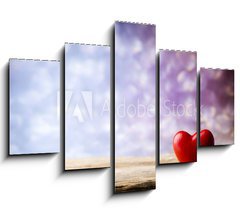 Obraz 5D ptidln - 150 x 100 cm F_GB82092461 - Heart. Greeting card. - Srdce. Blahopn.