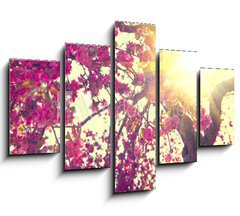 Obraz   Spring blossom. Beautiful nature scene with blooming tree, 150 x 100 cm
