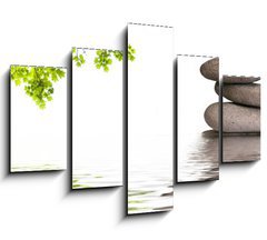 Obraz 5D ptidln - 150 x 100 cm F_GB84012048 - bannire zen, galets et feuilles d'rable