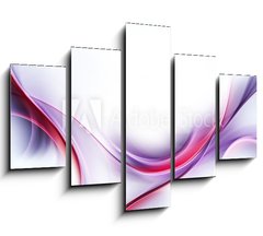 Obraz 5D pětidílný - 150 x 100 cm F_GB85107105 - Elegant Fractal Waves Design