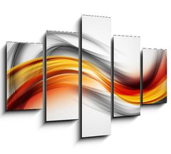 Obraz 5D pětidílný - 150 x 100 cm F_GB85136570 - Awesome Colorful Waves Abstract Background