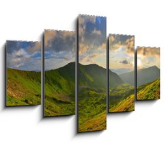 Obraz 5D ptidln - 150 x 100 cm F_GB86452003 - Sunset in summer mountains - Zpad slunce v letnch horch