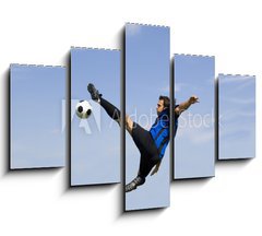 Obraz   football  soccer player volley, 150 x 100 cm