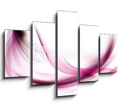 Obraz   Amazing Pink Fractal Waves Art Abstract Background, 150 x 100 cm