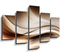 Obraz   Gold Abstract Wave Art Composition Background, 150 x 100 cm