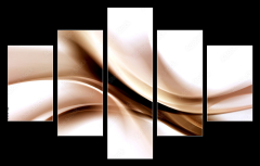 Obraz 5D ptidln - 150 x 100 cm F_GB88060642 - Abstract Brown Waves Background