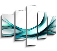 Obraz 5D ptidln - 150 x 100 cm F_GB88270919 - abstract fractal blue wave background